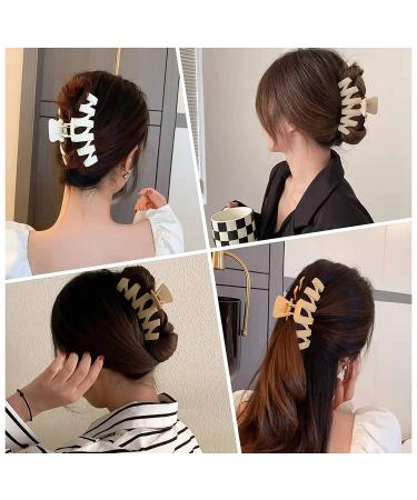 Matte Large Hair Claw Clip - 4.5 Inch Non-Slip Claw for Thick or Thin Hair - Strong Hold - 5 Colors - Women/Girls Accessory - Buy Online on SooperMarket.com