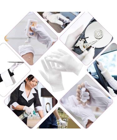100% Cotton Eczema Gloves - 1 Pair White Moisturizing Gloves for Dry, Sensitive Skin - Premium Quality for Spa Therapy and Cosmetic Inspection - Buy Online on SooperMarket.com