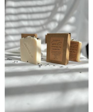Soanna Set of 2 Lavender Soap Natural ingrediants organic handmade. Beige