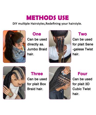 26 Pre-Stretched Braiding Hair 8 Packs | Hot Water Set | Yaki Texture | Itch-Free Synthetic Fiber | Crochet Twist Extensions - 1B/30/27 - Buy Online on SooperMarket.com