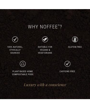 Noffee Premium Chicory Coffee Alternative - Caffeine-Free & Gut-Friendly - Vegan & Gluten-Free - Sustainably Sourced Medium to Dark Blend - 8 Compostable Pods - Buy Online on SooperMarket.com