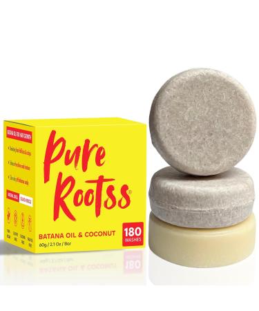 Batana Oil Shampoo & Conditioner Bar Set - Hair Growth Thickening & Anti Hair Loss - Silicone & Sulfate Free - Hibiscus Scent - Buy Online on SooperMarket.com