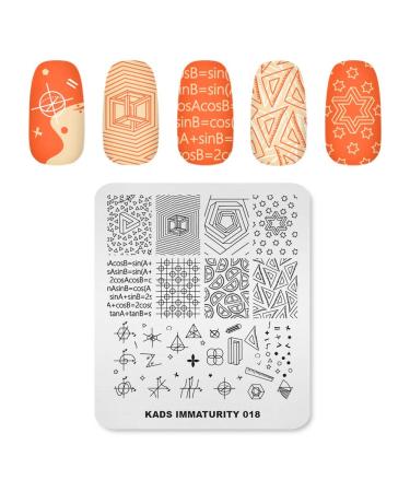 Alexnailart Nail Stamp Plates Stamping Stencils Metal Plates Templates Nail Design Manicure Printing Tool (IM018)