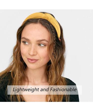 Ondder Knotted Headbands for Women 10 Pack - Fashionable Solid Color Wide Headbands for Thin Thick Hair - Top Knot Cute Assorted Headbands - Turban Hairbands - Buy Online on SooperMarket.com