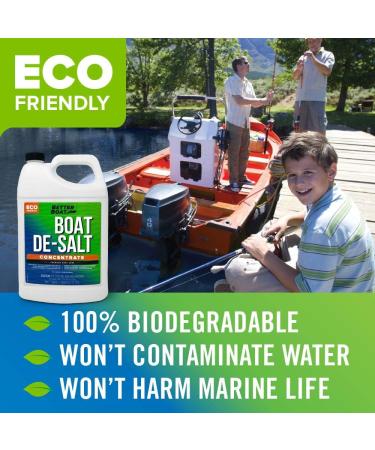Boat De-Salt Concentrate - 1 Gallon Salt Remover & Engine Cleaner for Marine Boats - Winterize & Wash Off Salt with or Without Mixer Flush Kit - Buy Online on SooperMarket.com