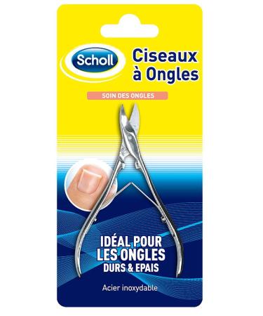 Scholl Nail Care - Nail Clippers for Fingernail and Toenail Heavy Duty Stainless Steel Toenail Scissors for Cutting Thick Toe Nails