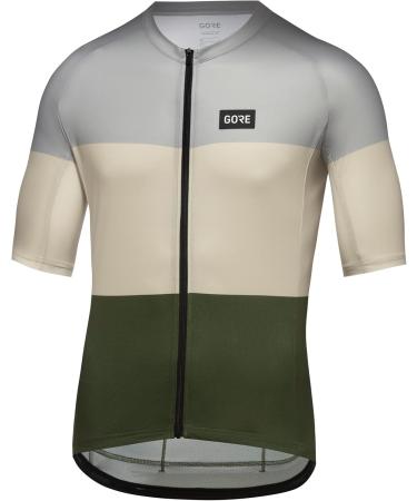 GORE WEAR Spirit Stripes Jersey L - Lab Grey/Tech Beige | Premium Cycling Jersey for Optimal Performance - International Shipping Available - Buy Online on SooperMarket.com