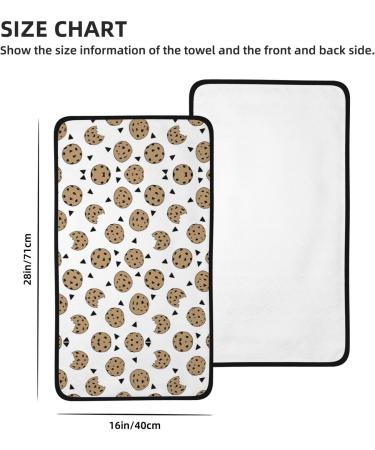 YYHHAOFA Cookies Food Chocolate Chip Biscuits Prints Coral Velvet Towel 16x28in : Skin-Friendly and Comfortable Good Water Absorption Light and Soft - Buy Online on SooperMarket.com