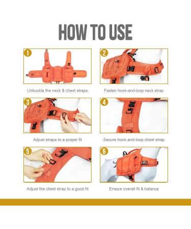 OneTigris Mammoth Dog Backpack 2.0 Version Tear Camping Hiking Dog Backpack for M/L Size Dogs (M Orange) M Orange - Buy Online on SooperMarket.com