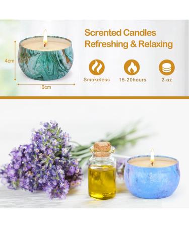 Fragrance Candles Gift Set for Women - 9 Piece 100% Soy Wax Travel Tin Candles for Stress Relief - Perfect Birthday & Mother's Day Gifts - Buy Online on SooperMarket.com