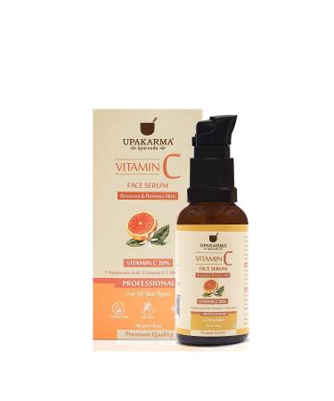 UPAKARMA Vitamin C Face Serum & Night Serum with Saffron 30ML - Hydrate & Renew Skin with Hyaluronic Acid Vitamin E & Aloe Vera - Pack of 2 Ultimate Combo - Buy Online on SooperMarket.com