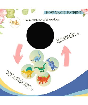 Dinosaur Potty Training Seat Magic Sticker | Color Changing Toilet Targets | 5 Pack with Free Potty e Book - Buy Online on SooperMarket.com
