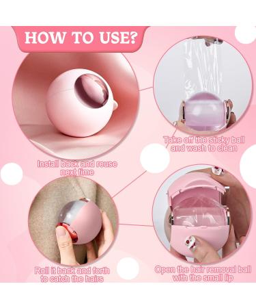 Foot Roll Reusable Clean Ball - Washable Lint Roller & Hair Remover for Pet Fur - Pocket Size Sticky Roller in Pink | International Shipping Available - Buy Online on SooperMarket.com