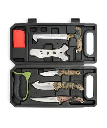 MOSSY OAK Hunting Field Dressing Kit - Portable Butcher Game Processor Set (8-piece)