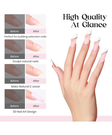 MIZHSE Nail Builder Gel Kit 3.53OZ Larger Capacity Nude Pink Builder Gel for Nails Clear Hard Gel Builder Base Nail Strengthener Extension Gel with Nail Brush Clean Gel for Home Salon Nude 2 3.53 Oz - Buy Online on SooperMarket.com