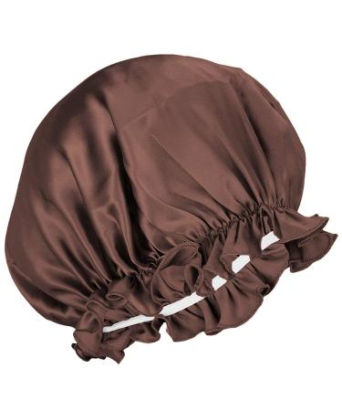 Moonsix Natural Silk Women's Sleep Bonnet for Hair Care - Brown - Buy Online on SooperMarket.com
