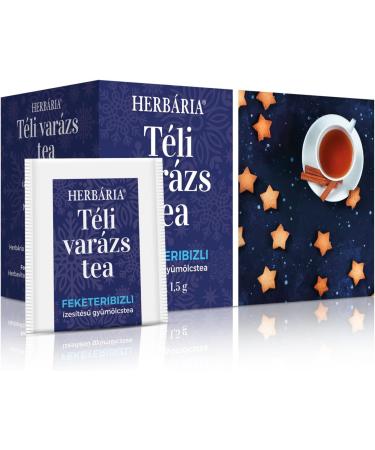 Blackcurrant 100% Natural Fruit Herbal Flavoured Seasonal Tea with Hibiscus Flower Blackberry Leaf Chokeberry Aronia Rosehip - Buy Online on SooperMarket.com