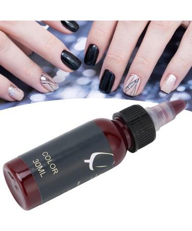 DIY Nail Polish Pigment Ink Manicure Nail Gel Color Nail Polish Making Accessories 30 Ml (Burgundy) - Buy Online on SooperMarket.com