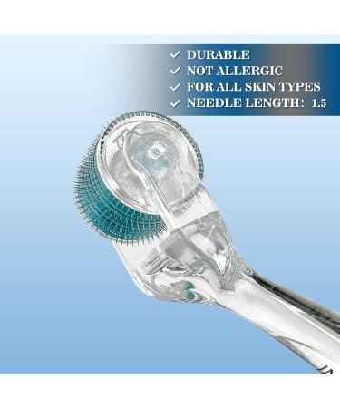 Professional Titanium Derma Roller for Hair, Beard Growth & Skin Care - 540 Microneedles - 1.5mm Length - Buy Online on SooperMarket.com