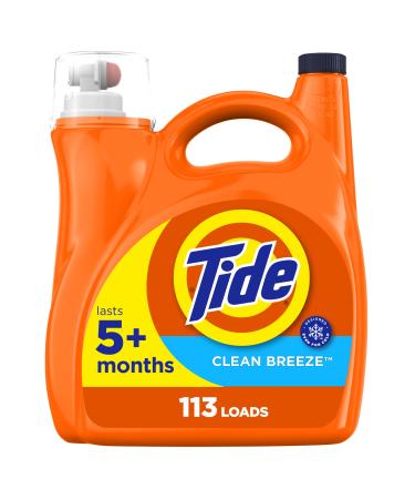 Tide Liquid Laundry Detergent HE Compatible Clean Breeze Scent 113 loads 149 fl oz