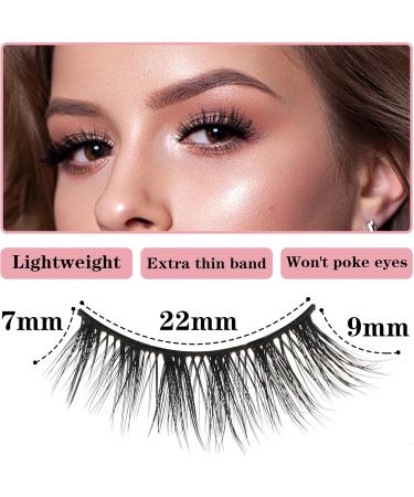 Gjinxi 10 Pairs Half Lashes Natural Looking Cat Eye Lashes Accent Eyelashes False Eyelashes 3D Fake Lashes Natural False Lashes False Eye Lashes Soft Fluffy Lashes - Buy Online on SooperMarket.com