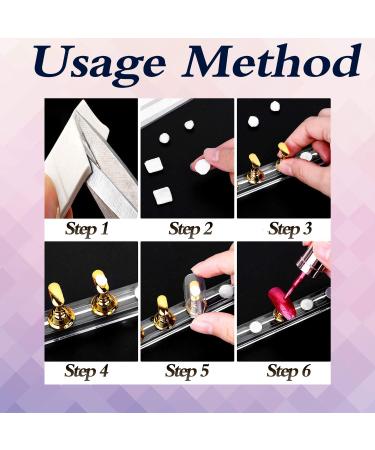 2 Set Acrylic Nail Practice Stand | Magnetic Nail Tip Art Display Holder with Reusable Adhesive Putty - Manicure Tool for Home & Salon (Metal Pink & Silver - Buy Online on SooperMarket.com