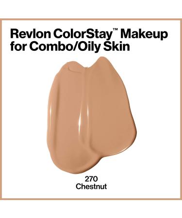 Revlon Colorstay Liquid Foundation Chestnut - 30 ml (Pack of 1) | Matte Finish, Longwear Makeup for Combination/Oily Skin - Buy Online on SooperMarket.com