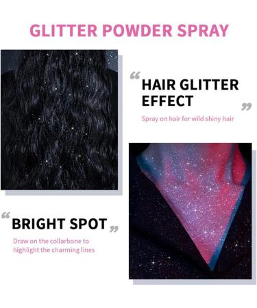 Joyeee Body Glitter Spray - Waterproof Shimmer Hairspray for Long-Lasting Highlights | 2-Pack Makeup Glitter for Face Hair Body & Nail Art - Buy Online on SooperMarket.com