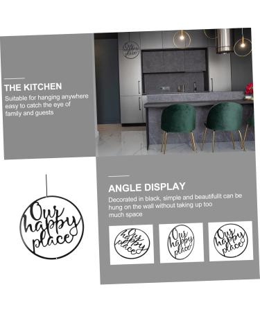 Cabilock 1 Set Metal Pendant Out Door Decor Modern Wall Art Wall Metal Sign Doors Hollow Office Iron Crafts - Buy Online on SooperMarket.com