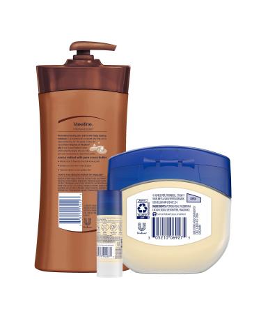 Vaseline Intensive Care Cocoa Radiant Lotion Bundle: 20.3oz Lotion, 7.5oz Healing Jelly, 1.4oz Shimmer Stick - Cocoa Butter Moisturizing Set for Radiant Skin - Buy Online on SooperMarket.com