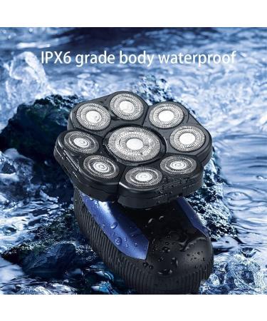 Buy 6-in-1 Electric Razor for Men | Upgraded 9D Floating Cutter Shaver - Wet & Dry Cordless Trimmer for Bald Grooming - Buy Online on SooperMarket.com