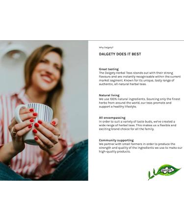 Dalgety Pure Green Herbal Tea 6x40g Cartons (6 Pack) 100% Natural Caffeine Free Tea (Total 108 Teabags) Delicious and Packed with Unique Health Benefits - Buy Online on SooperMarket.com