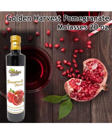 Golden Harvest Pomegranate Molasses 100% Natural Fruit Juice - Mediterranean Cuisine Essential from Lebanon - 20 Oz - Buy Online on SooperMarket.com
