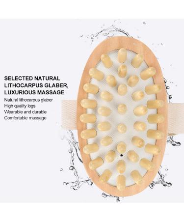 Body Massage Brush - Handheld Natural Wood Scrubber for Smooth Skin & Anti-Cellulite | Best Hair & Muscle Massager - Buy Online on SooperMarket.com