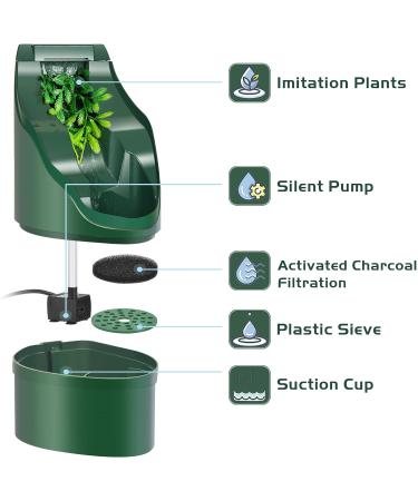 NEPTONION Reptile Chameleon Cantina Drinking Fountain water dripper comes with Feeding Tongs and Frosted Tweezer for Amphibians Insects Lizard Turtle Snake Spider Frog Gecko - Buy Online on SooperMarket.com