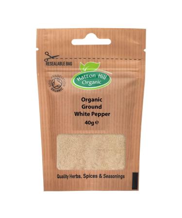 Organic Ground White Pepper 40g by Hatton Hill Organic - Certified Organic