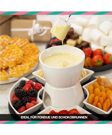 Food Crew 900g White Belgian Chocolate for Fondue - Perfect for Chocolate Fountains & New Year's Eve - 10 Individually Packaged Portion Bags - Buy Online on SooperMarket.com