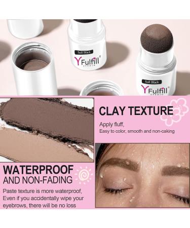 YFulfill Eyebrow Stamp and Eyebrow Stencil Kit for Perfect Eyebrow Makeup Easy-to-Use Waterproof and Natural Look Includes Spoolie and 10pcs Eyebrow Stencils (Brown) - Buy Online on SooperMarket.com