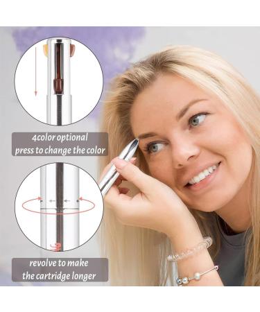 1/3PCS 4 In1 Eyebrow Contour Highlight Pen 4 in 1 Makeup Pen Waterproof Defining Highlighting Brow Pen Rotating Eyebrow Pencil Portable Eye Beauty Makeup Tool Gifts for Birthday Christmas 02# - Buy Online on SooperMarket.com