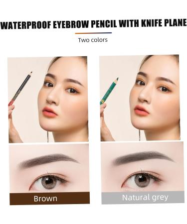 Gogogmee 12pcs Lip Liner Eyeliner Eyebrow Pen Eyeliner Black Eyebrow Precision Brush Wooden - Buy Online on SooperMarket.com