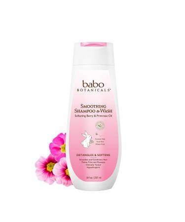 Babo Botanicals Smoothing 2-in-1 Shampoo & Wash, Default Berry Primrose 8 Fl Oz 8 Fl Oz (Pack of 1)