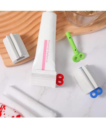 30-Piece Rolling Tube Toothpaste Squeezer Stand - Rotating Dispenser for Bathroom - Blue/Red/Green - Buy Online on SooperMarket.com