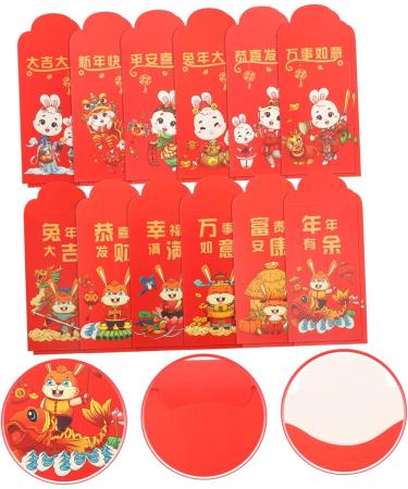 ABOOFAN 72 pcs Kids red envelopes Wallet Bag Chinese Zodiac Wedding aldult Festive Piggy Bank Paper Pocket red Envelope Lovely red envelopes Rabbit Envelope See envelopes Gift Paper Money - Buy Online on SooperMarket.com