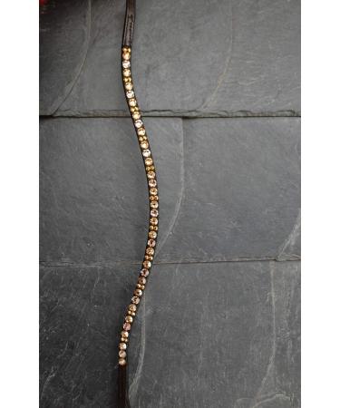 Gl cksHucke 'Goldliebe' Curved Narrow Browband for Shetland Ponies - Gold with Rhinestones - Buy Online on SooperMarket.com