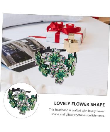 PLAFOPE Headband Headpiece Black Accessories for Women Flapper Hairband Halloween Hair Accessories Scrunchies Crystal Hairband Flapper Rhinestone Hairband Miss Leather Leaf Flowers - Buy Online on SooperMarket.com