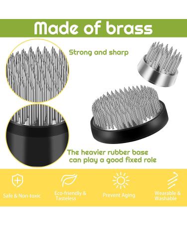 3-Piece Silver Japanese Flower Holder Set for Floral Arrangements and Plant Fixation - Buy Online on SooperMarket.com
