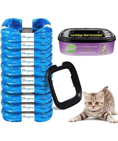 TiooDre Cat Litter Refills Bag for Litter Genie Refill Bags 15 Ft Cat Genie Refill Cat Litter Refill Cat Litter Disposal Bin Refills Compatible with Litter Genie Litter Locker 10Pack (No Cartridge)