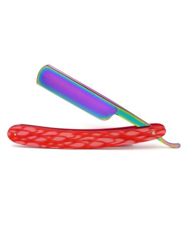 Razor 7/8" with anodized cast steel blade and plastic handle red
