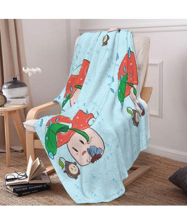 YYHHAOFA Sunflower Seeds and Mushroom Prints Flannel Blanket 66x90 in Normal : Skin-Friendly Warm and Comfortable Easy Care and Durable Black normal - Buy Online on SooperMarket.com
