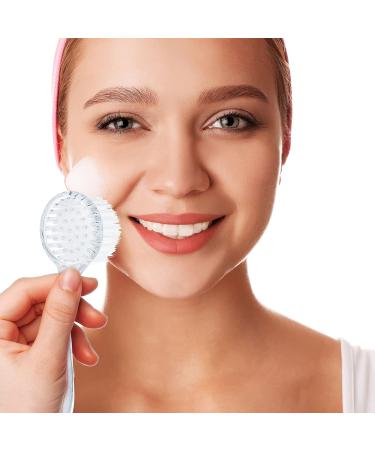 3-Piece Acrylic Handled Face Brush Set for Gentle Exfoliation and Makeup Removal - Buy Online on SooperMarket.com
